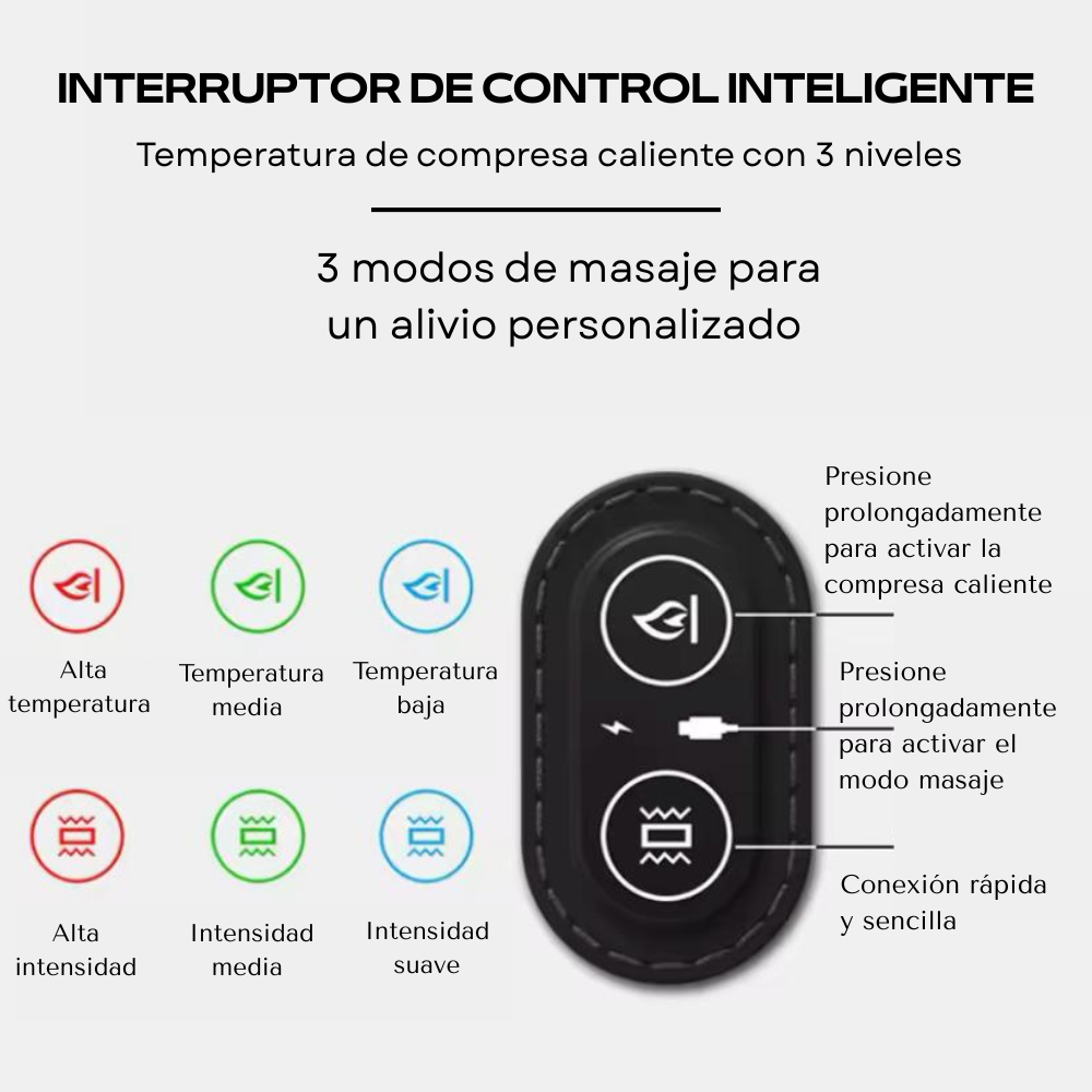 Almohada de masaje térmica con soporte lumbar